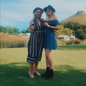 Open backed stripped romper